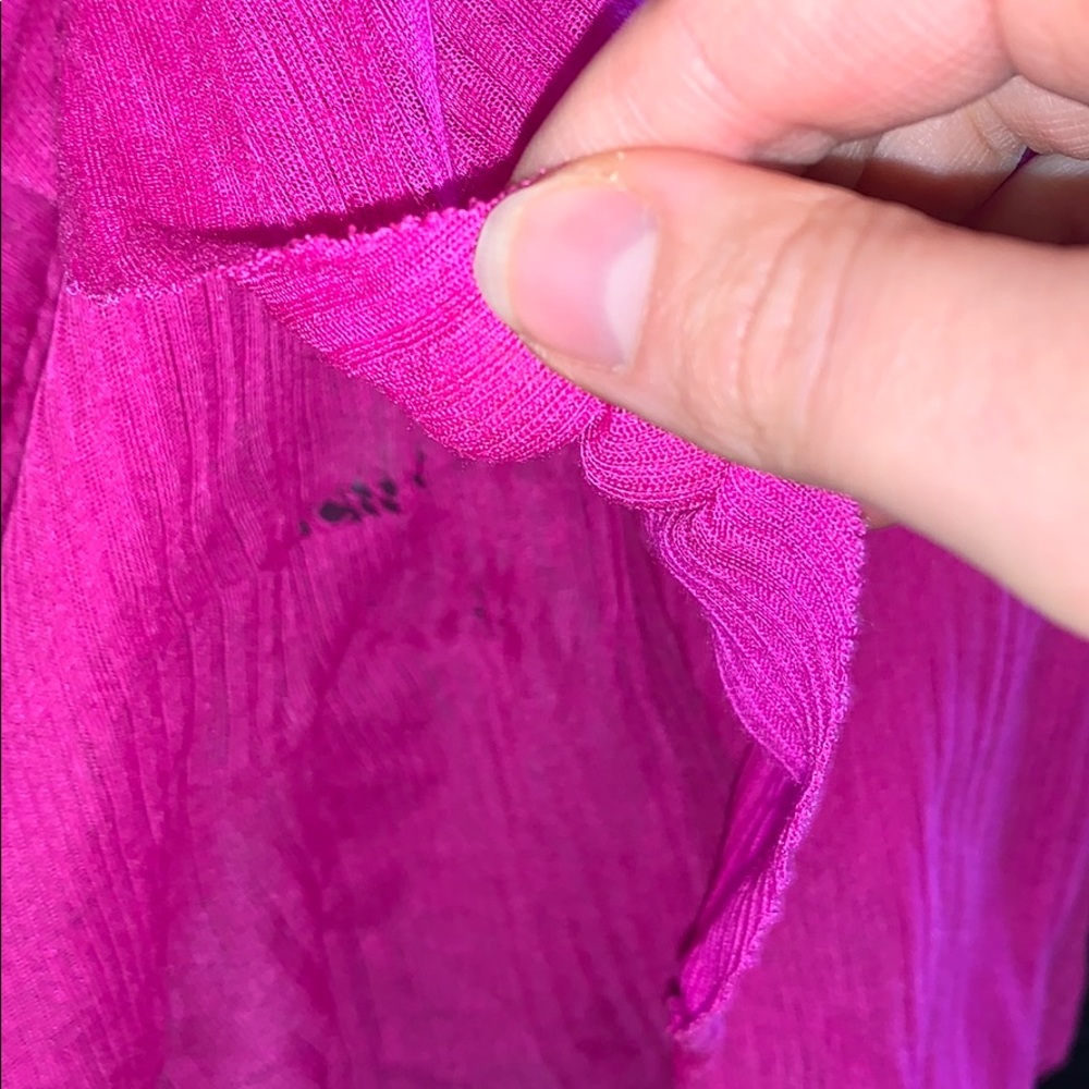 Free People Magenta Flowy Ruffle Tank - Picture 6 of 6
